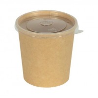 Стакан-супник КРАФТ із пластиковою кришкою 450мл 16oz Paper cup Стакан-супник КРАФТ із пластиковою кришкою 450мл 16oz Paper cup