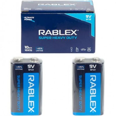 Батарейка RABLEX 9V 6F22 (крона) сольова 000387