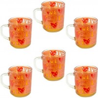 Чашка скло кольорова Love 200мл 678-1