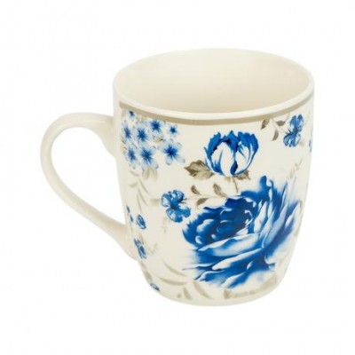 Чашка фаянс 200мл Блакитні квіти 6895-151