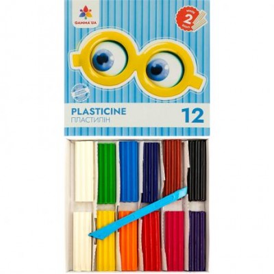 Пластилін 10+2 кольорів по 12 г.,GAMMA UA 200320