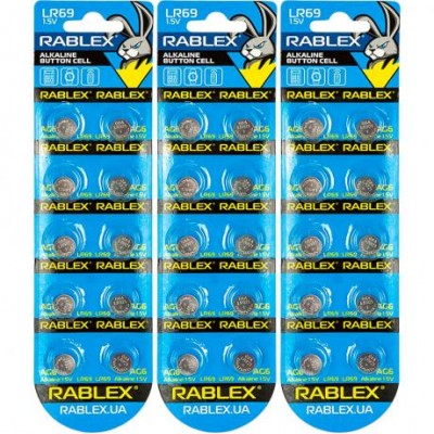 Батарейка RABLEX таблетка 1.5V AG6 (LR69)