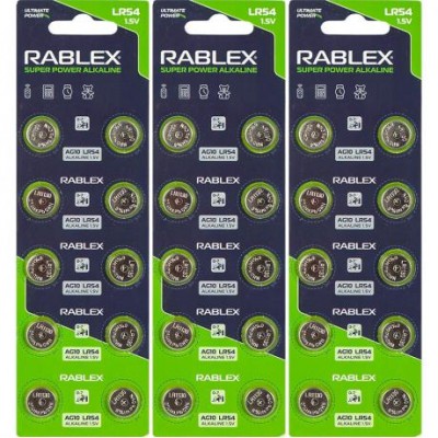 Батарейка RABLEX таблетка 1.5V AG10 (LR54)