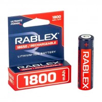Акумулятор RABLEX 1800mah 3.7V 18650 перезаряджуваний 001810