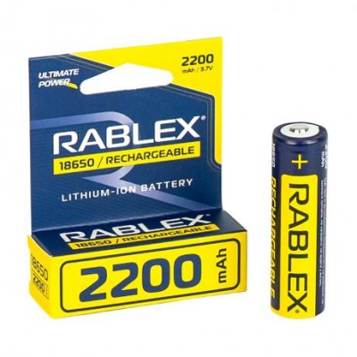 Акумулятор RABLEX 2200mah 3.7V 18650 перезаряджуваний 001834