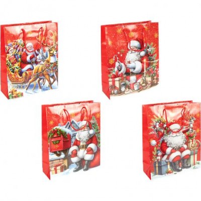 Пакет подарунковий Новий Рік 18х21,5х8см 2579-1 Пакет подарунковий Новий Рік 18х21,5х8см 2579-1