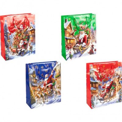 Пакет подарунковий Новий Рік 18х21,5х8см 2567-1 Пакет подарунковий Новий Рік 18х21,5х8см 2567-1