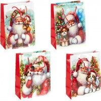Пакет подарунковий Новий Рік 32х44х11см  153-3