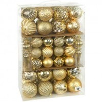 Набір ялинкових прикрас 74шт Золотий 6279-1А