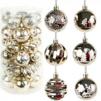 Набір кульок 30 штук D6см Шампань NHX2025-1 тубус