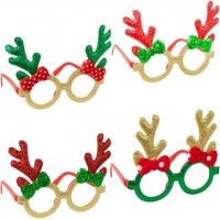 Окуляри новорічні Ріжки з бантиком 2521