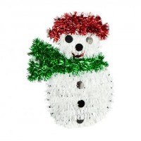 Прикраса з дощику Сніговик 6033-1