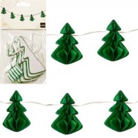 Гірлянда з паперових новорічних ялинок 5шт CG-12