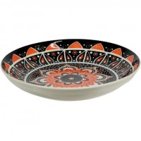 Тарілка керамічна 8-ка з візерунком D20,5*5,5см 500мл 6895-147 Тарілка керамічна 8-ка з візерунком D20,5*5,5см 500мл 6895-147