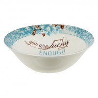 Тарілка глибока керамічна 7-ка з візерунком D17,5*7,5см 500мл 6895-51