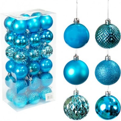 Набір кульок D6см 36шт Блакитний ZWH-113