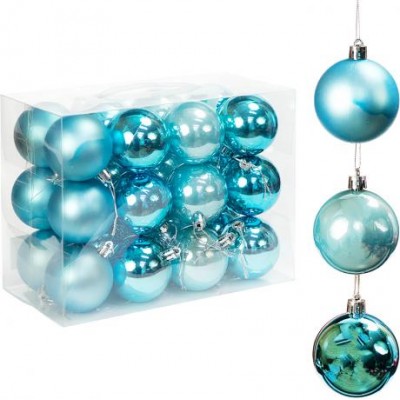 Набір кульок 24шт D6см Блакитний ZWH1185