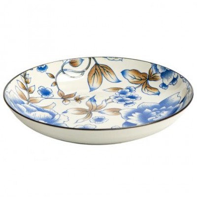 Тарілка керамічна 8-ка з візерунком D20,5*5,5см 500мл 6895-143 Тарілка керамічна 8-ка з візерунком D20,5*5,5см 500мл 6895-143