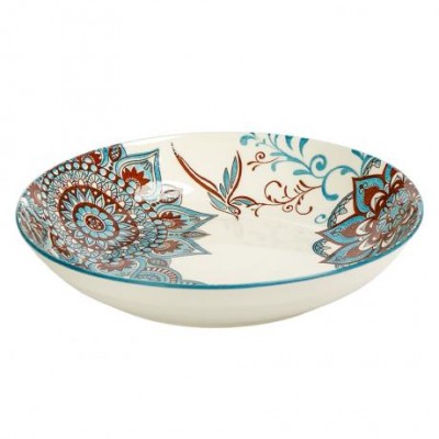 Тарілка керамічна 7-ка з візерунком D18*5см 300мл 6895-44 Тарілка керамічна 7-ка з візерунком D18*5см 300мл 6895-44