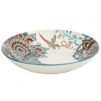 Тарілка керамічна 8-ка з візерунком D20,5*5,5см 500мл 6895-142