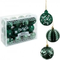 Набір новорічних куль 24шт D6см Ізумруд YH-9469