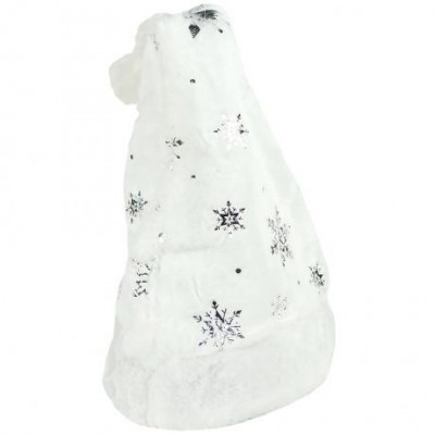 Шапка Новорічна блискуча біла 6241-22