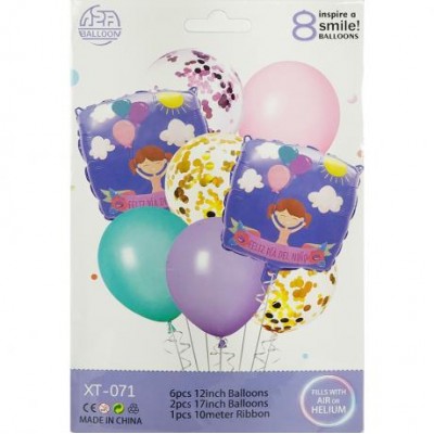 Набір повітряних куль 8шт для створення фотозони 1404-62/XT-071 Набір повітряних куль 8шт для створення фотозони 1404-62/XT-071