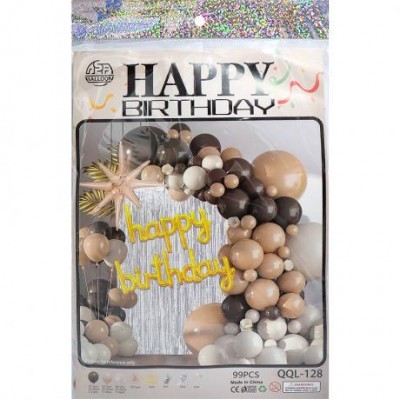 Набір повітряних куль 99шт для створення фотозони 1404-3/QQL-128 Набір повітряних куль 99шт для створення фотозони 1404-3/QQL-128