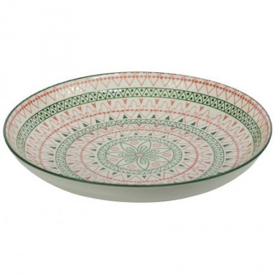 Тарілка керамічна 8-ка з візерунком D20,5*5,5см 500мл 6895-145