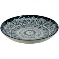 Тарілка керамічна 8-ка з візерунком D20,5*5,5см 500мл 6895-111