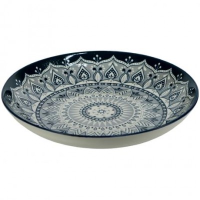 Тарілка керамічна 8-ка з візерунком D20,5*5,5см 500мл 6895-111