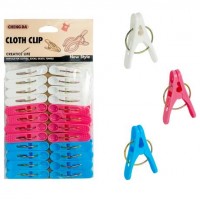 Прищіпки для білизни пластикові Кольорові 24шт, см 6654-24 Прищіпки для білизни пластикові Кольорові 24шт, см 6654-24