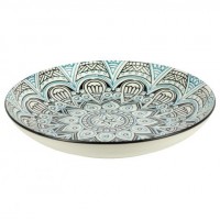 Тарілка керамічна 8-ка з візерунком D20,5*5,5см 500мл 6895-106