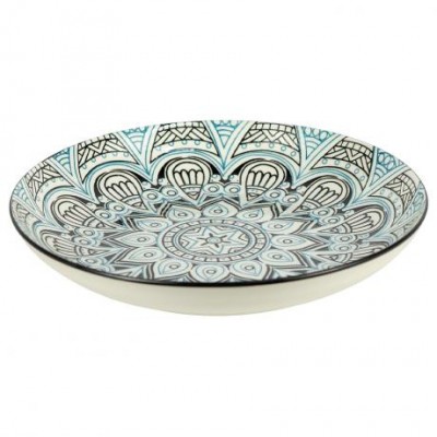 Тарілка керамічна 8-ка з візерунком D20,5*5,5см 500мл 6895-106
