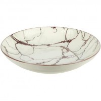 Тарілка керамічна 9-ка з візерунком D23*6,5см 700мл 6895-134