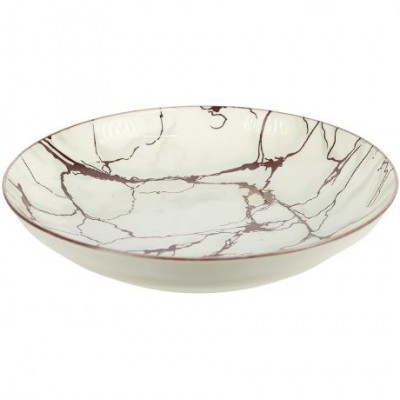 Тарілка керамічна 9-ка з візерунком D23*6,5см 700мл 6895-134