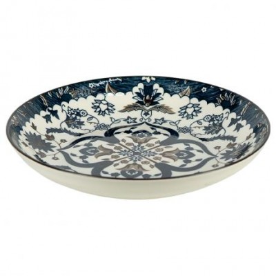 Тарілка керамічна 8-ка з візерунком D20,5*5,5см 500мл 6895-135