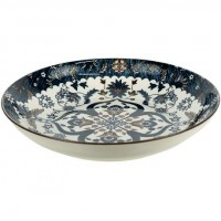 Тарілка керамічна 9-ка з візерунком D23*6,5см 700мл 6895-137