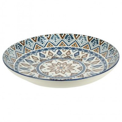 Тарілка керамічна 8-ка з візерунком D20,5*5,5см 500мл 6895-138