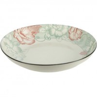 Тарілка керамічна 9-ка з візерунком D23*6,5см 700мл 6895-128