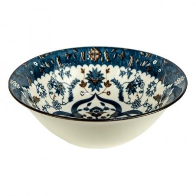 Тарілка глибока керамічна 7-ка з візерунком D17,5*7,5см 500мл 6895-37