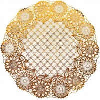 Серветка для сервірування столу кругла D38см золото RH-01