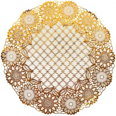 Серветка для сервірування столу кругла D38см золото RH-01