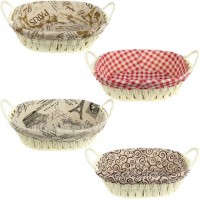 Текстильна корзина 28×21×8 см з ручками овальна RH-14