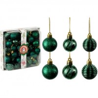 Набір новорічних куль 48шт D4см/2,5см Смарагдовий блиск YH-9576 Набір новорічних куль 48шт D4см/2,5см Смарагдовий блиск YH-9576