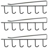 Підвісний металевий утримувач 26,5*8см з 6 гачками 2745