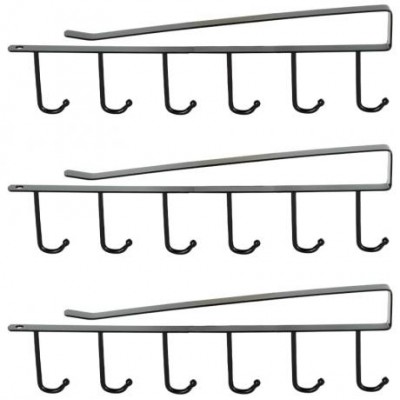 Підвісний металевий утримувач 26,5*8см з 6 гачками 2745