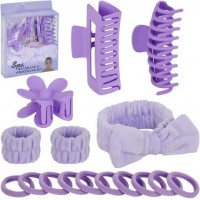 Подарунковий набір «Spa Headband & Wristband Set» фіолетовий 1873-2
