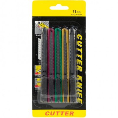 Набір канцелярських ножів 18 мм, 5 штук 1311