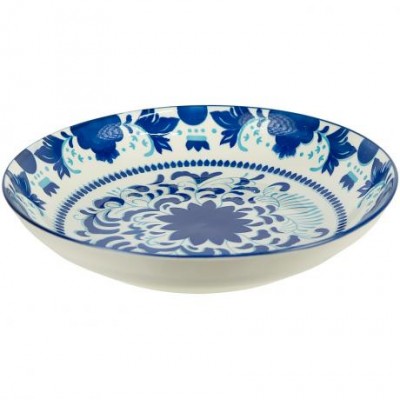 Тарілка керамічна 9-ка з візерунком D23*6,5см 700мл 6895-140  NEW